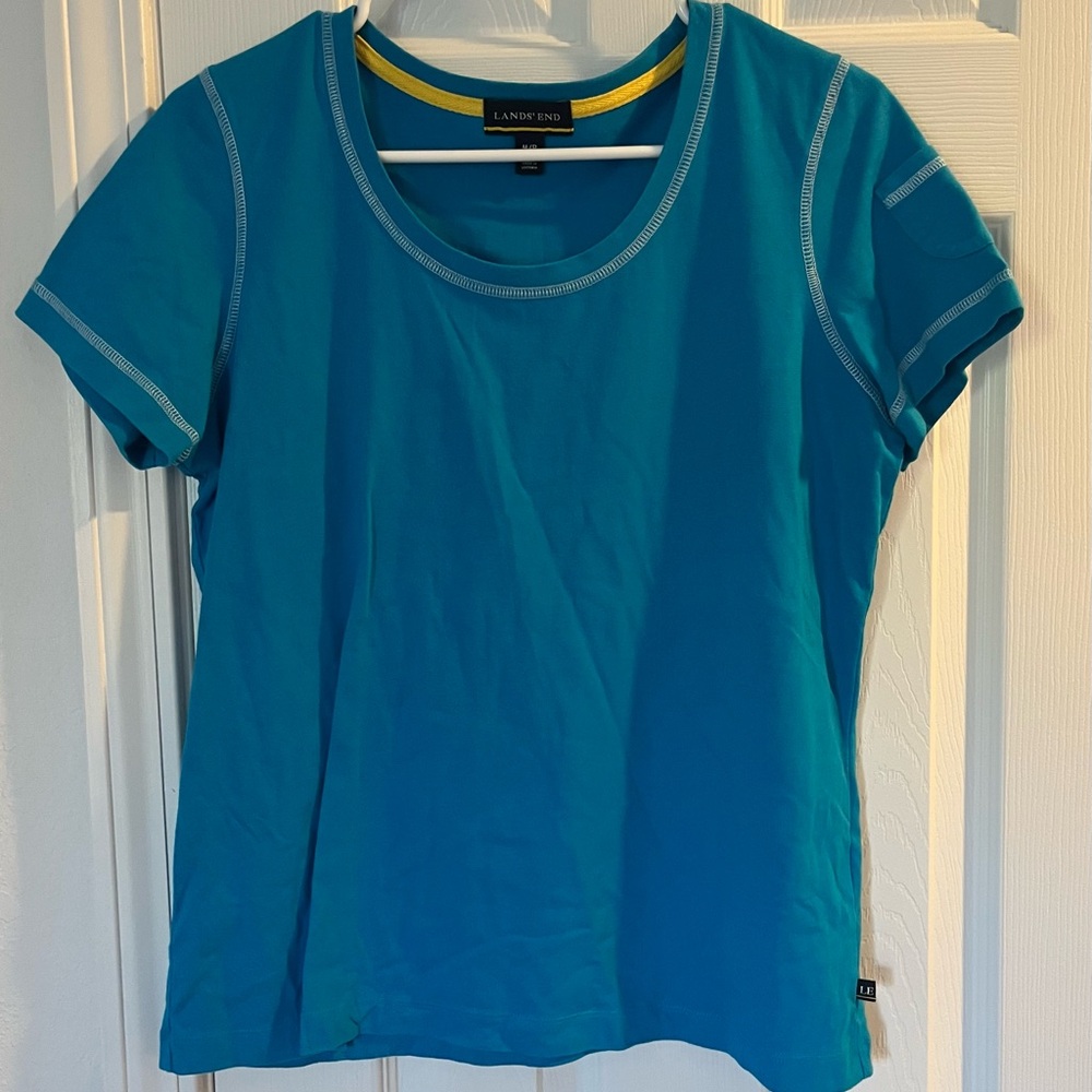 Lands' End Blue Short Sleeve Top